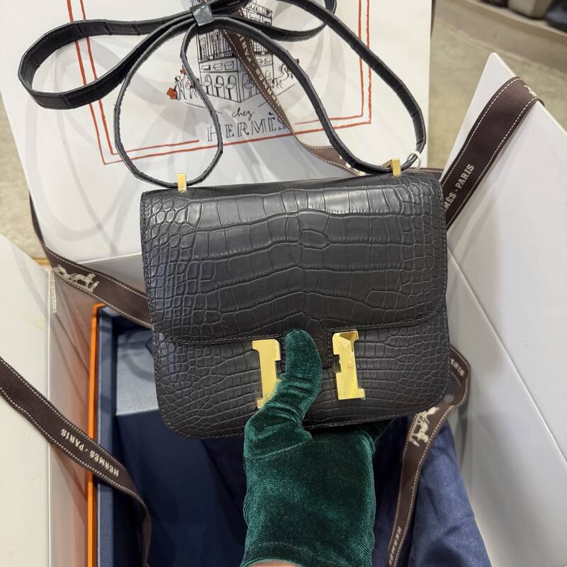 Hermes Constance 19 Pink lizard shoulder — AAA Quality Replica