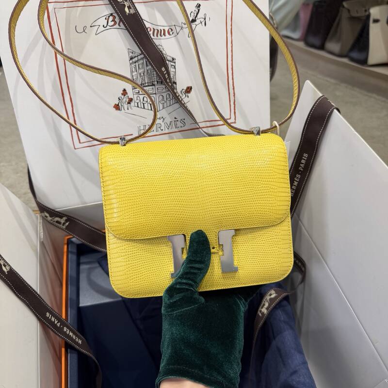 Hermes Constance 19 Pink lizard shoulder — AAA Quality Replica