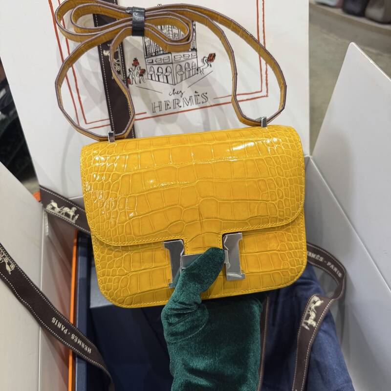 Hermes Constance 19 Pink lizard shoulder — AAA Quality Replica