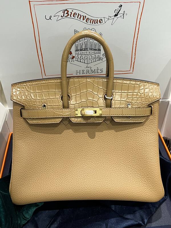 Hermes Birkin 25 Blue crocodile 25 handbag — 1:1 Replica