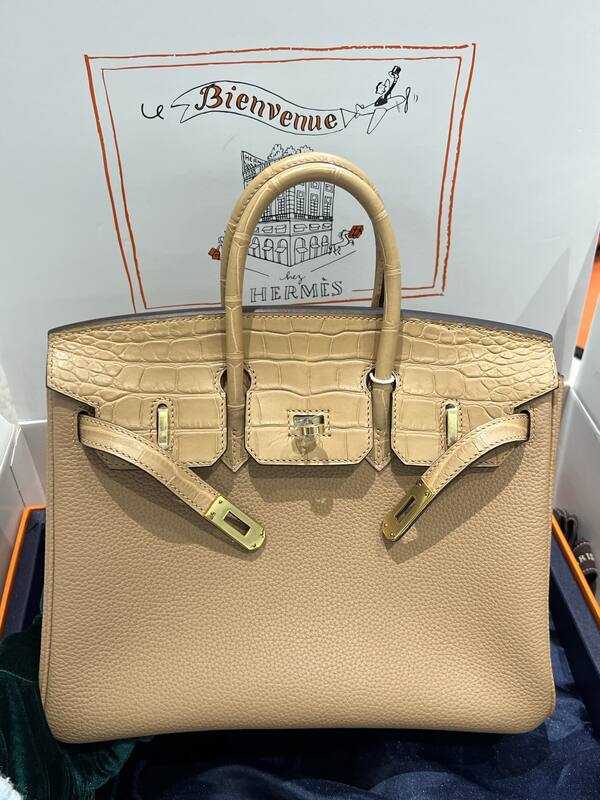 Hermes Birkin 25 Blue crocodile 25 handbag — 1:1 Replica