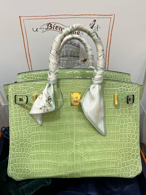 Hermes Birkin 25 Blue crocodile 25 handbag — 1:1 Replica