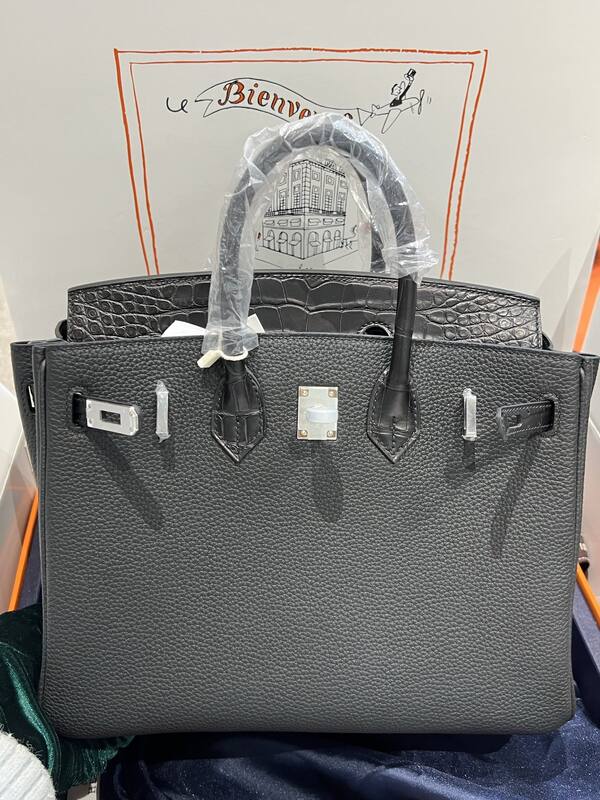 Hermes Birkin 25 Blue crocodile 25 handbag — 1:1 Replica