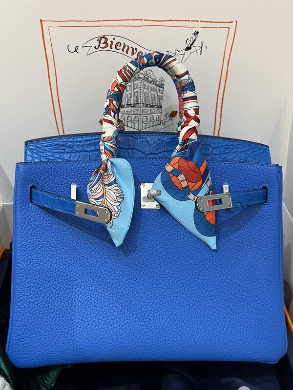 Hermes Birkin 25 Blue crocodile 25 handbag — 1:1 Replica