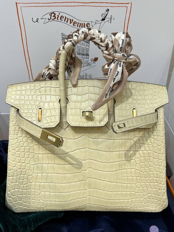 Hermes Birkin 25 Blue crocodile 25 handbag — 1:1 Replica