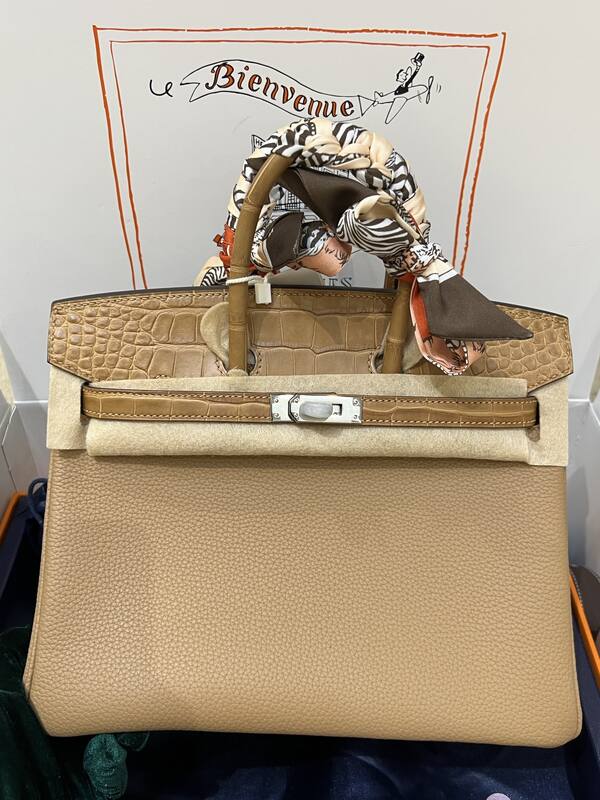 Hermes Birkin 25 Blue crocodile 25 handbag — 1:1 Replica