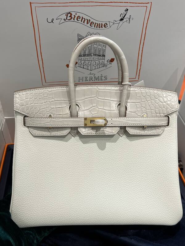 Hermes Birkin 25 Blue crocodile 25 handbag — 1:1 Replica
