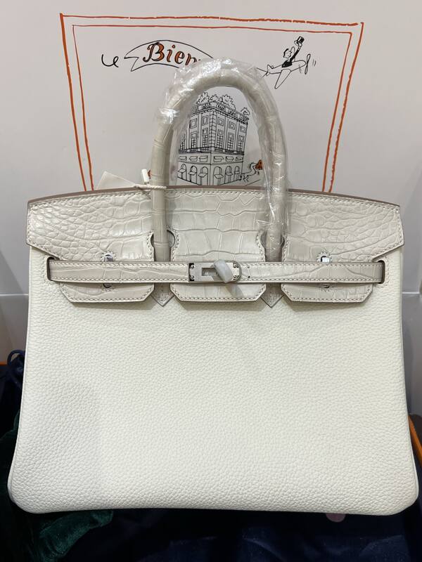 Hermes Birkin 25 Blue crocodile 25 handbag — 1:1 Replica