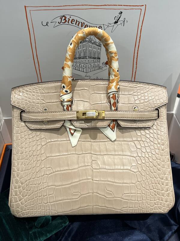 Hermes Birkin 25 Blue crocodile 25 handbag — 1:1 Replica