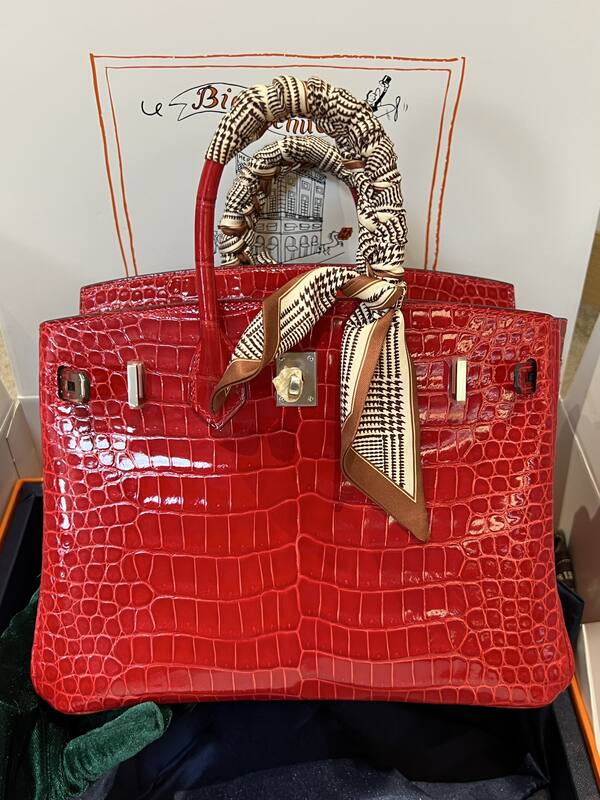 Hermes Birkin 25 Blue crocodile 25 handbag — 1:1 Replica