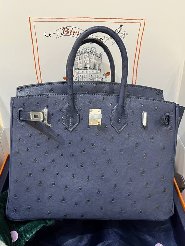 Hermes Birkin 25 Blue crocodile 25 handbag — 1:1 Replica