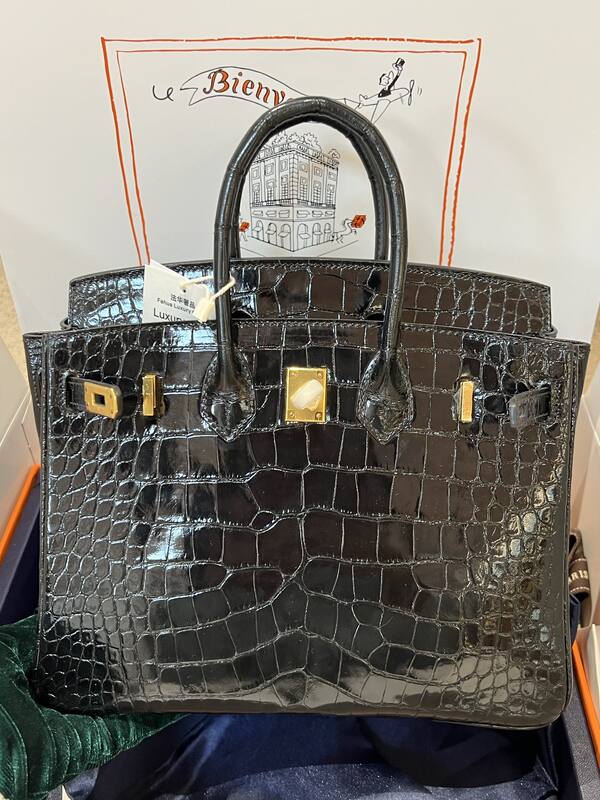 Hermes Birkin 25 Blue crocodile 25 handbag — 1:1 Replica