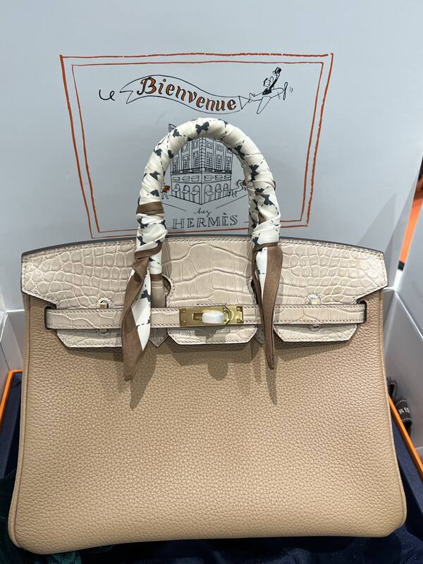 Hermes Birkin 25 Blue crocodile 25 handbag — 1:1 Replica