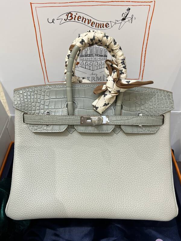 Hermes Birkin 25 Blue crocodile 25 handbag — 1:1 Replica