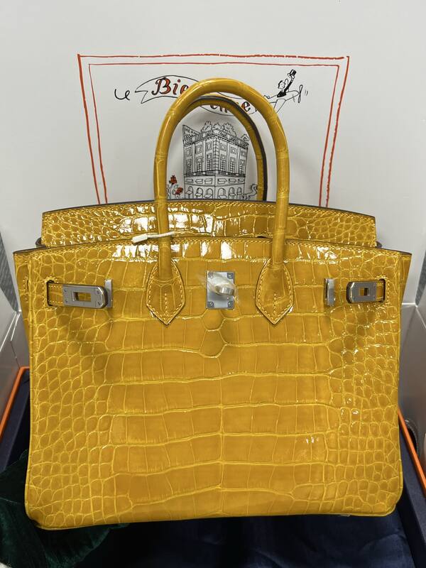 Hermes Birkin 25 Blue crocodile 25 handbag — 1:1 Replica