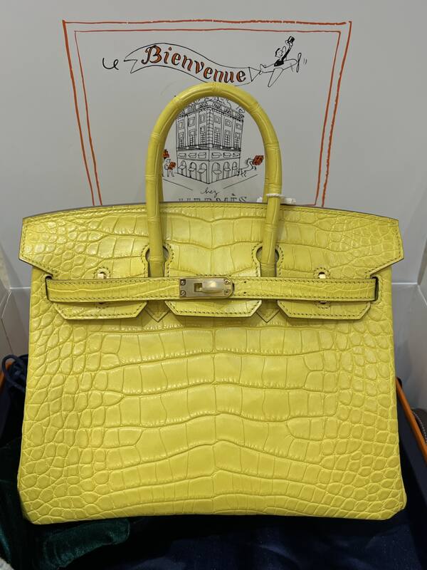 Hermes Birkin 25 Blue crocodile 25 handbag — 1:1 Replica
