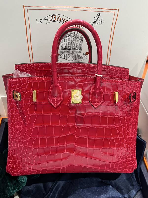 Hermes Birkin 25 Blue crocodile 25 handbag — 1:1 Replica