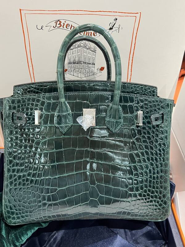 Hermes Birkin 25 Blue crocodile 25 handbag — 1:1 Replica