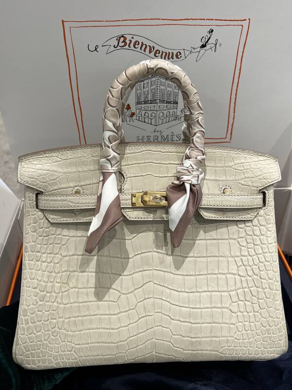 Hermes Birkin 25 Blue crocodile 25 handbag — 1:1 Replica