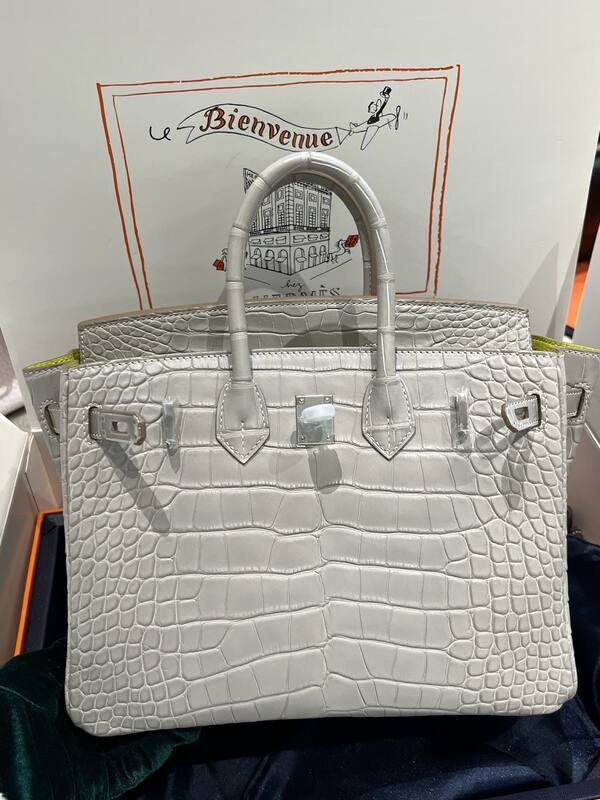 Hermes Birkin 25 Blue crocodile 25 handbag — 1:1 Replica