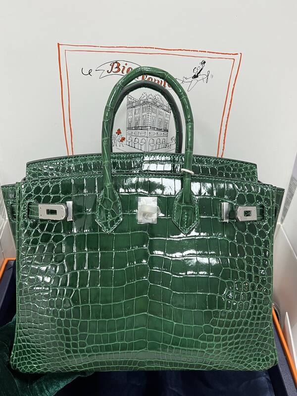 Hermes Birkin 25 Blue crocodile 25 handbag — 1:1 Replica