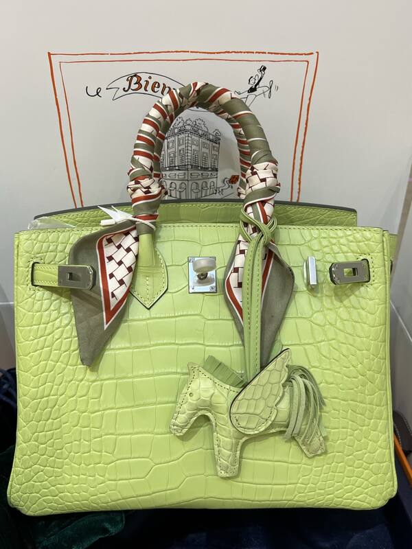 Hermes Birkin 25 Blue crocodile 25 handbag — 1:1 Replica