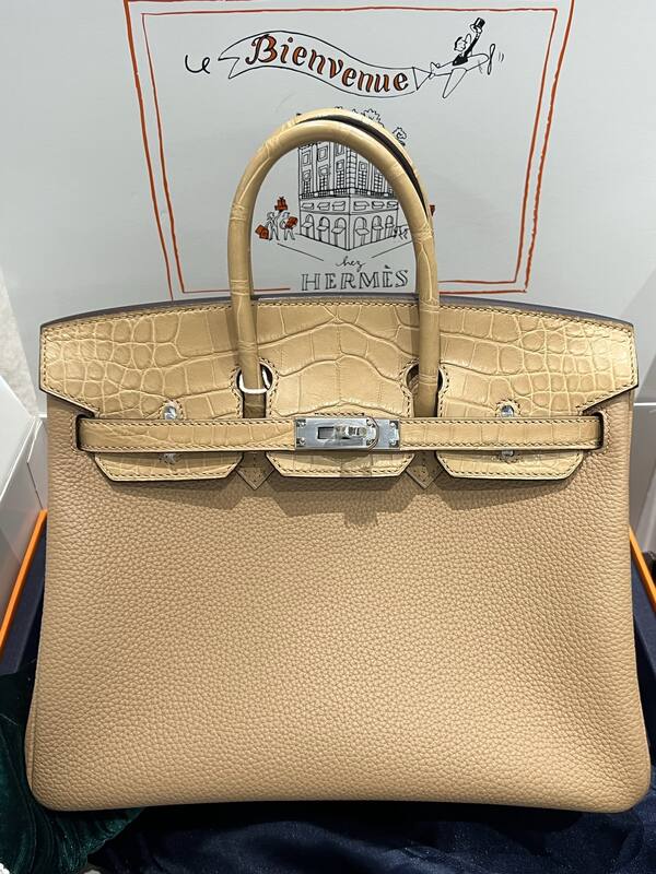 Hermes Birkin 25 Blue crocodile 25 handbag — 1:1 Replica