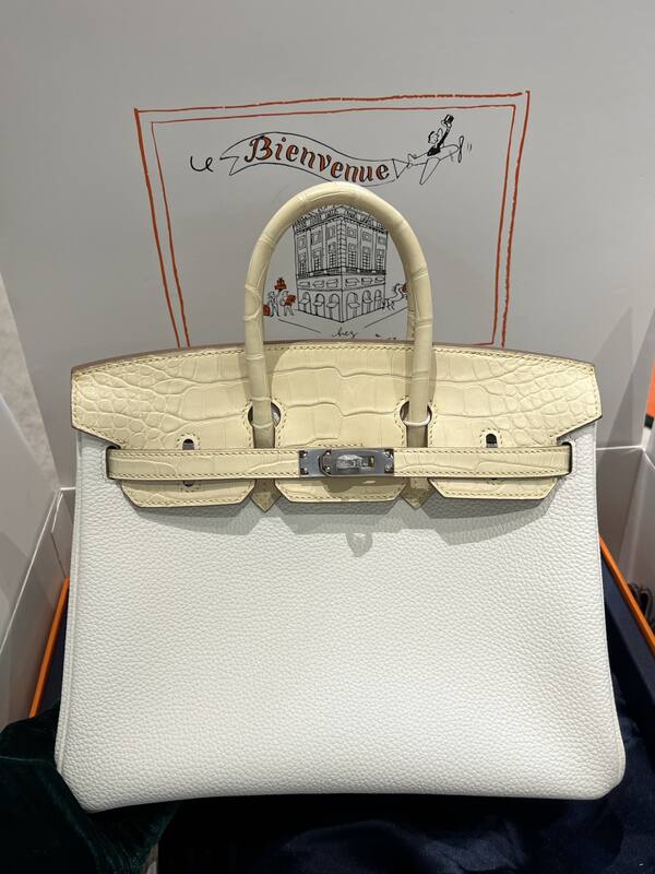 Hermes Birkin 25 Blue crocodile 25 handbag — 1:1 Replica