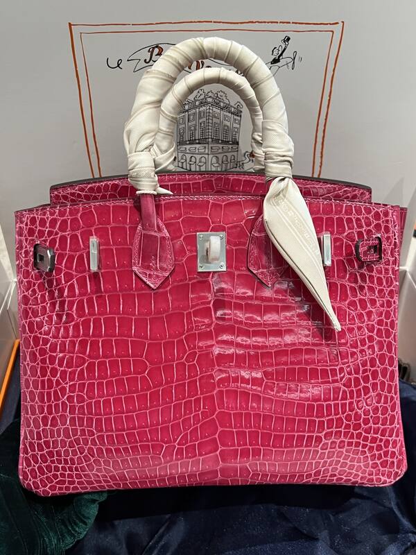 Hermes Birkin 25 Blue crocodile 25 handbag — 1:1 Replica