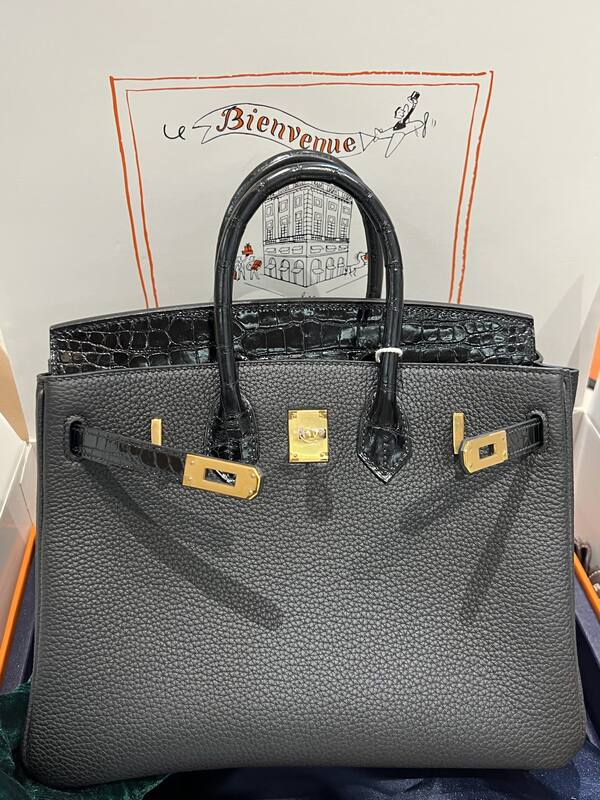 Hermes Birkin 25 Blue crocodile 25 handbag — 1:1 Replica