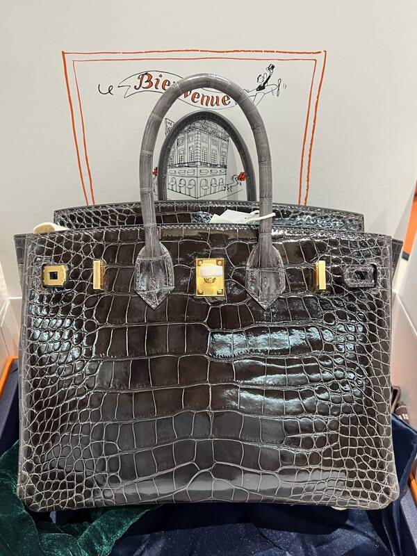 Hermes Birkin 25 Blue crocodile 25 handbag — 1:1 Replica