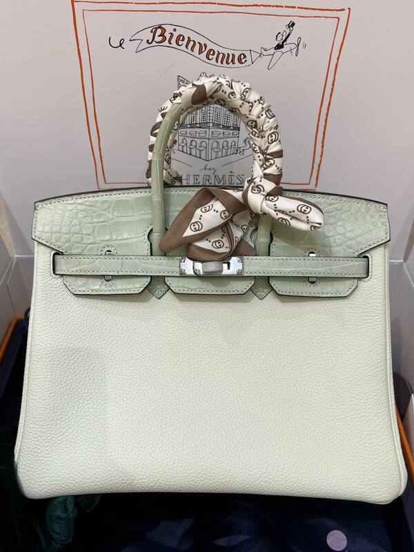 Hermes Birkin 25 Blue crocodile 25 handbag — 1:1 Replica