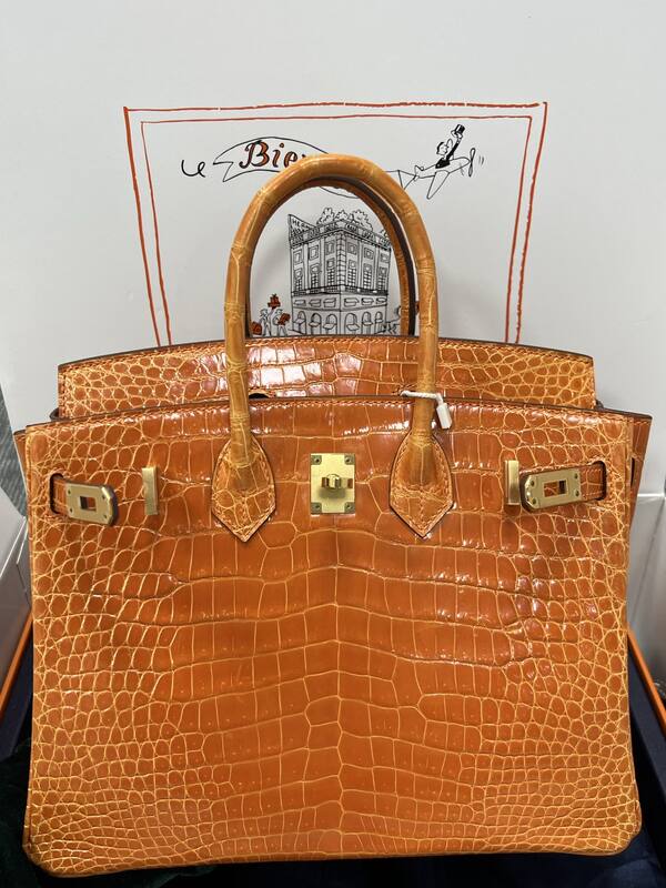 Hermes Birkin 25 Blue crocodile 25 handbag — 1:1 Replica