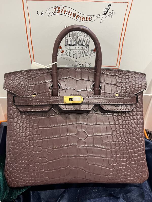 Hermes Birkin 25 Blue crocodile 25 handbag — 1:1 Replica