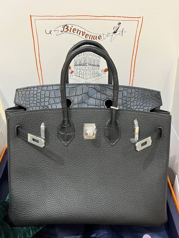 Hermes Birkin 25 Blue crocodile 25 handbag — 1:1 Replica