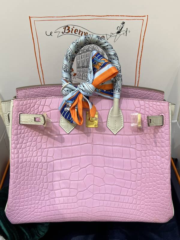 Hermes Birkin 25 Blue crocodile 25 handbag — 1:1 Replica