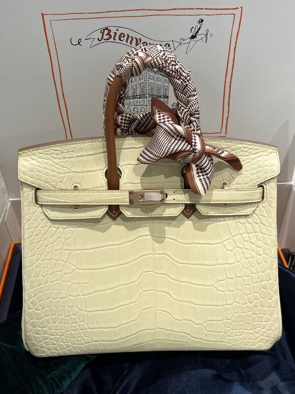 Hermes Birkin 25 Blue crocodile 25 handbag — 1:1 Replica