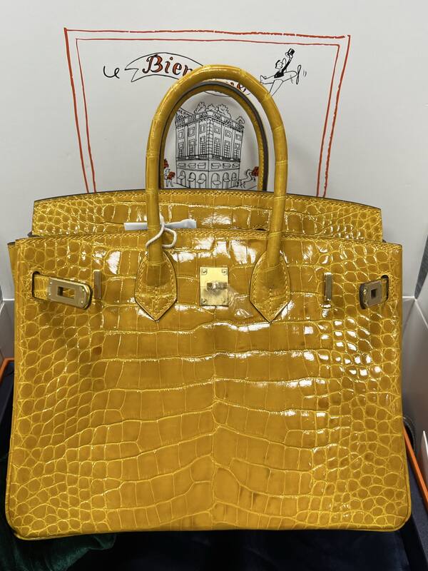 Hermes Birkin 25 Blue crocodile 25 handbag — 1:1 Replica