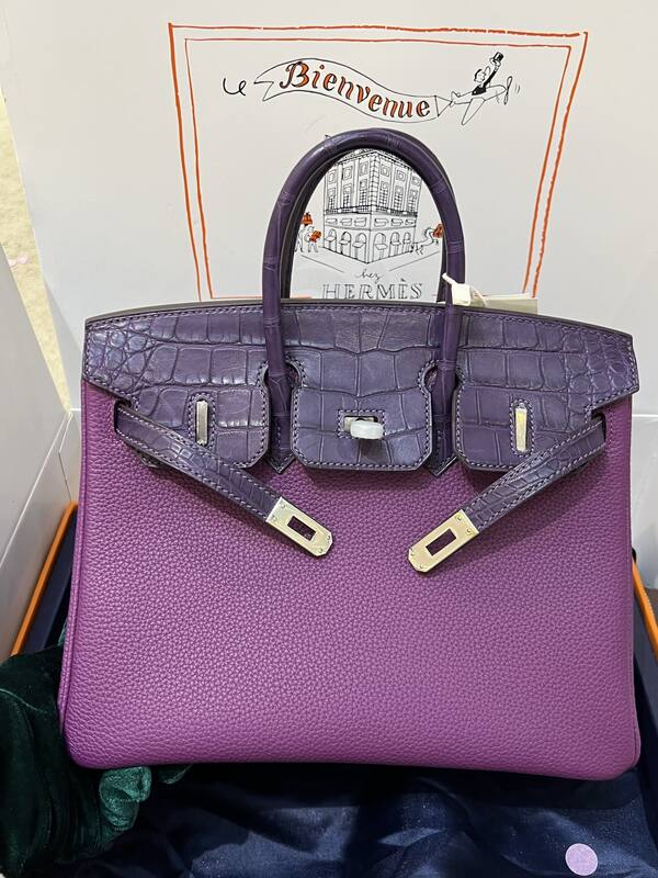 Hermes Birkin 25 Blue crocodile 25 handbag — 1:1 Replica