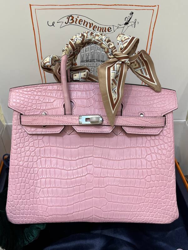 Hermes Birkin 25 Blue crocodile 25 handbag — 1:1 Replica