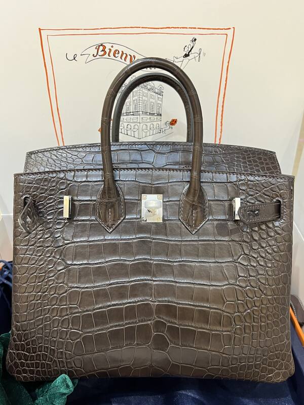Hermes Birkin 25 Blue crocodile 25 handbag — 1:1 Replica