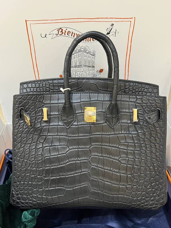 Hermes Birkin 25 Blue crocodile 25 handbag — 1:1 Replica