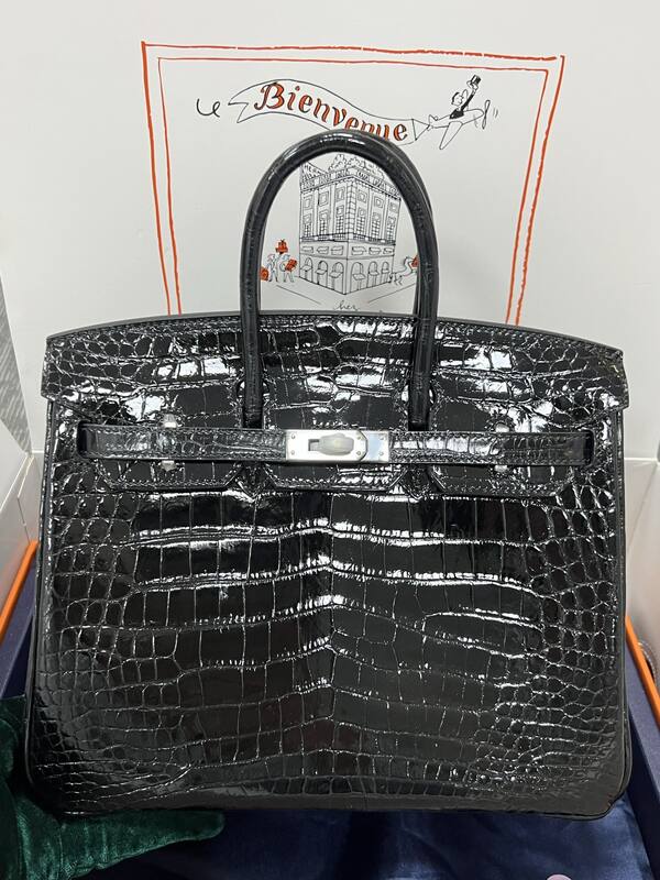 Hermes Birkin 25 Blue crocodile 25 handbag — 1:1 Replica