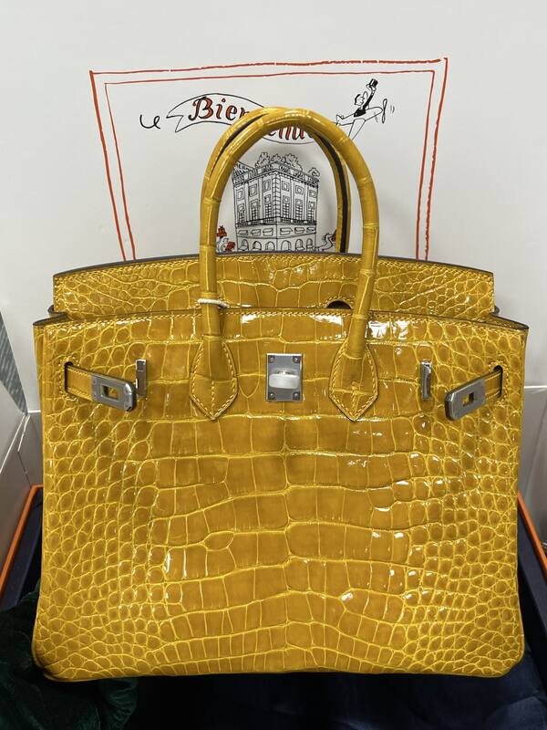 Hermes Birkin 25 Blue crocodile 25 handbag — 1:1 Replica
