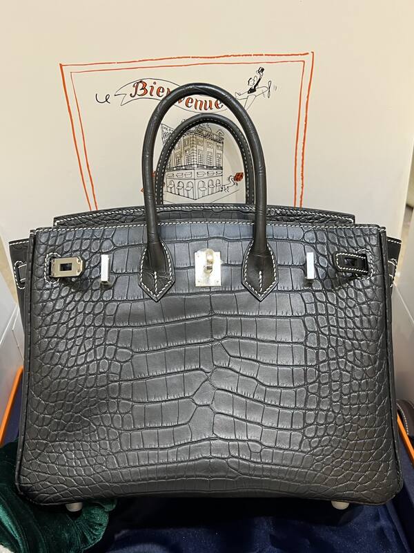 Hermes Birkin 25 Blue crocodile 25 handbag — 1:1 Replica