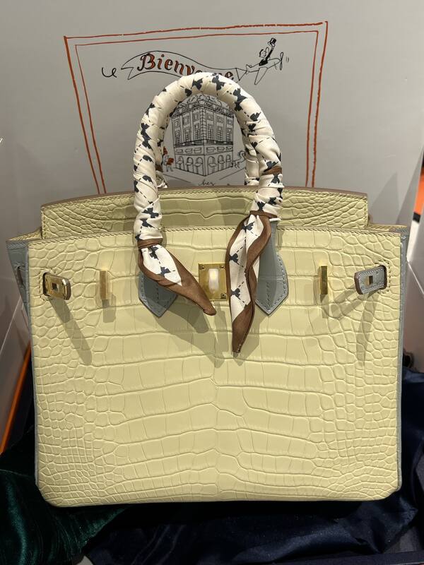 Hermes Birkin 25 Blue crocodile 25 handbag — 1:1 Replica