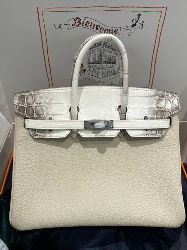 Hermes Birkin 25 Blue crocodile 25 handbag — 1:1 Replica