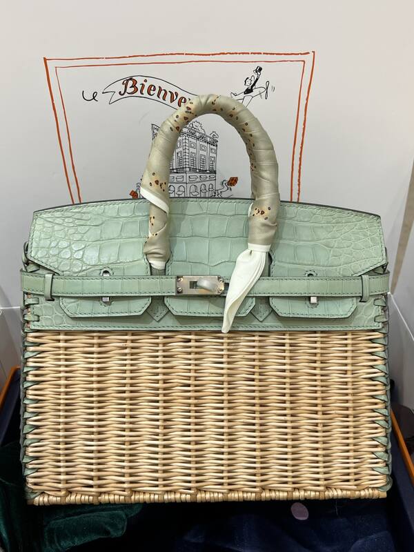 Hermes Birkin 25 Blue crocodile 25 handbag — 1:1 Replica