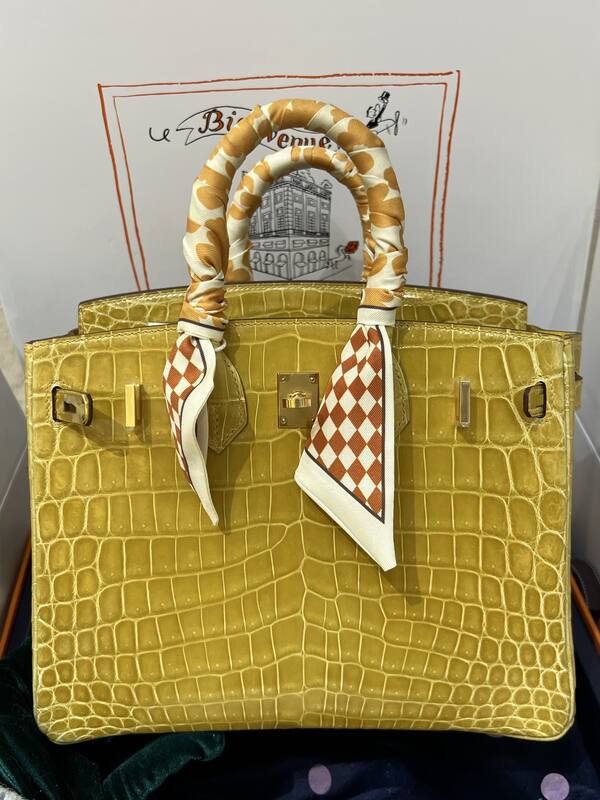 Hermes Birkin 25 Blue crocodile 25 handbag — 1:1 Replica