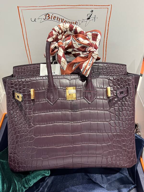Hermes Birkin 25 Blue crocodile 25 handbag — 1:1 Replica